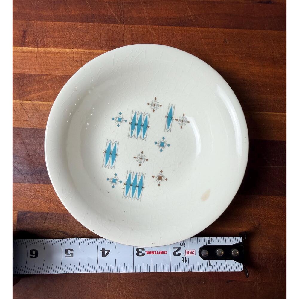 Set of 2 Mid Century Modern Atomic Starburst Berry Bowls | Turquoise Trinket - Picture 15 of 15